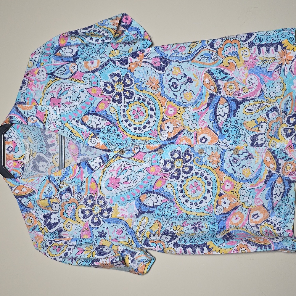 Escape Colorful Paisley Button Down Shirt